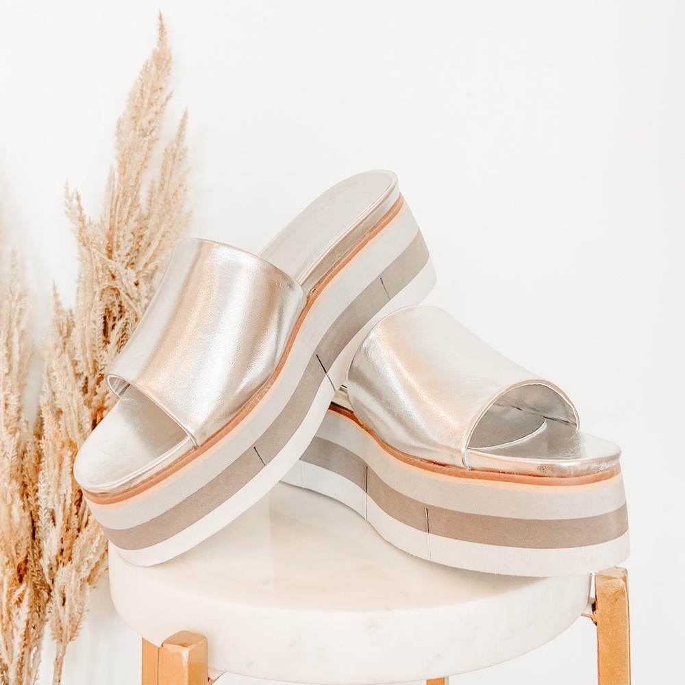 SHU Shop Jade silver platform sandal excellent condition size 7.5 women’s